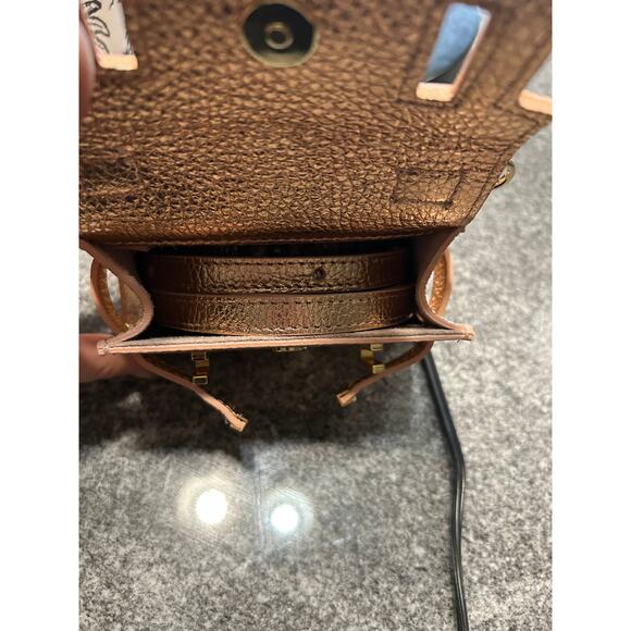 Rare Teddy Blake Ava 6" Micro Handbag – Oro Rosa Gold Leather – NWT - Picture 6 of 7